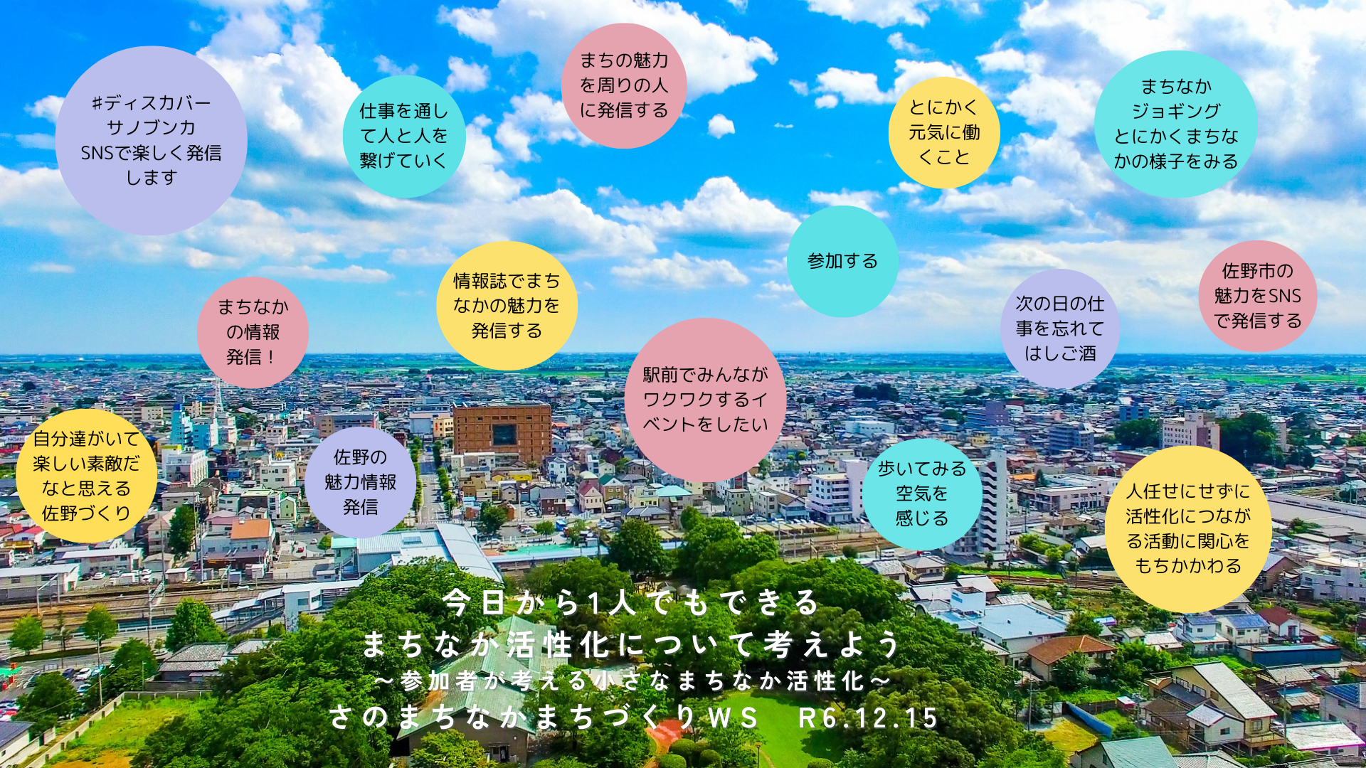 今日から一人でもできるまちなか活性化(参加者意見)