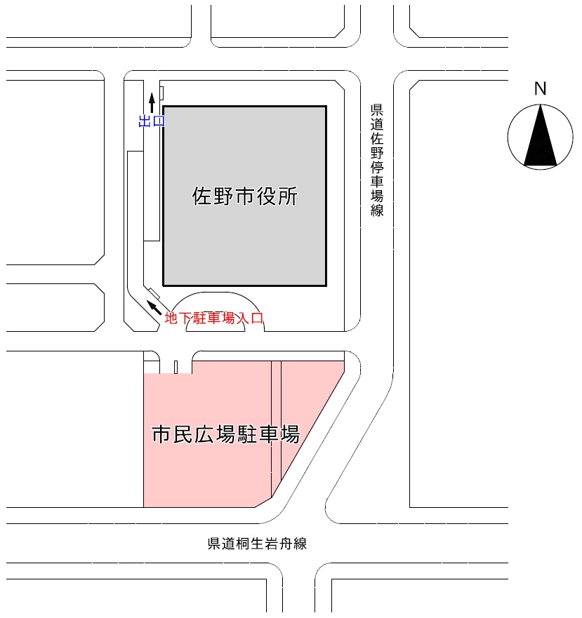 駐車場の案内地図