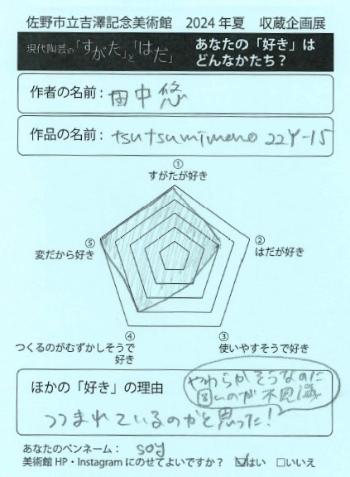 あなたの好き(田中悠)