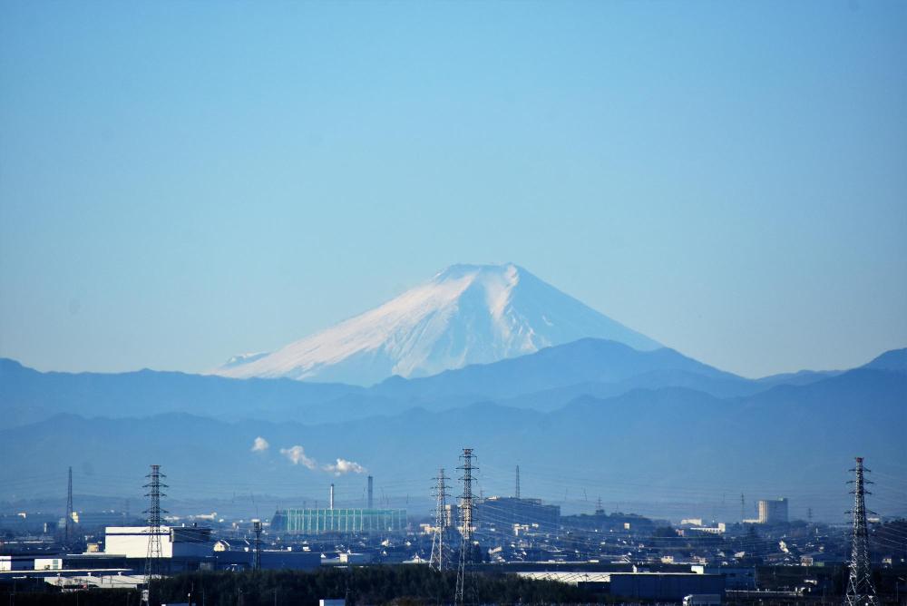 唐沢山から望む日の出