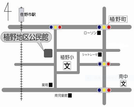 植野地区公民館の地図