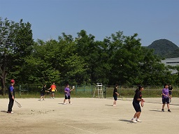 5月27日の地域クラブ活動ソフトテニスの様子