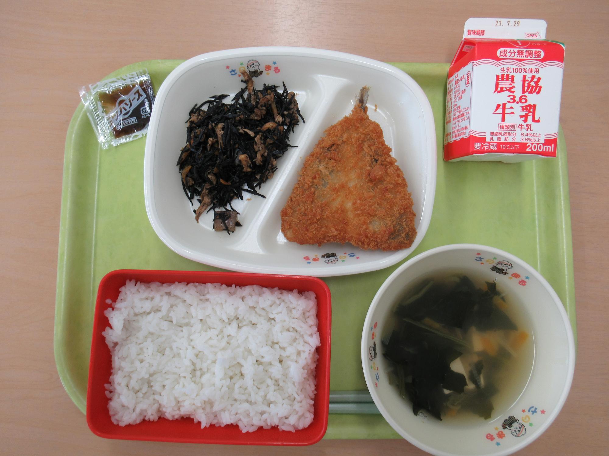 令和5年7月18日南部学校給食センター給食写真