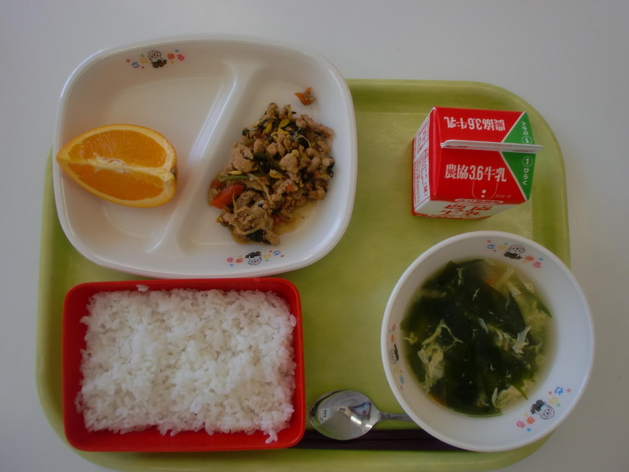 令和5年10月16日北部学校給食センター給食写真