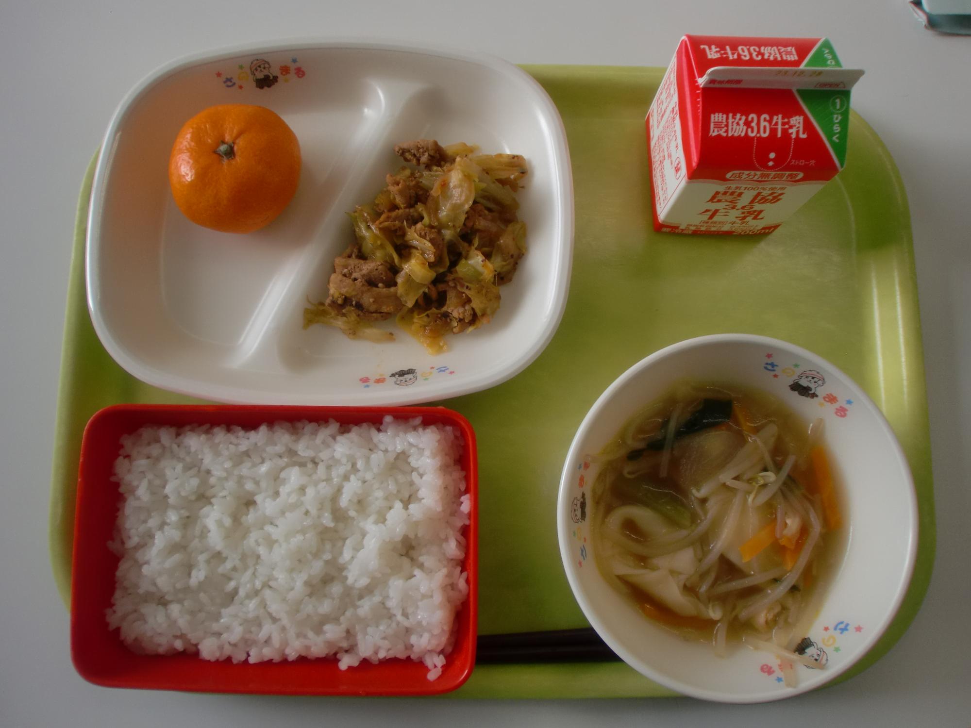 令和5年12月18日北部学校給食センター給食写真