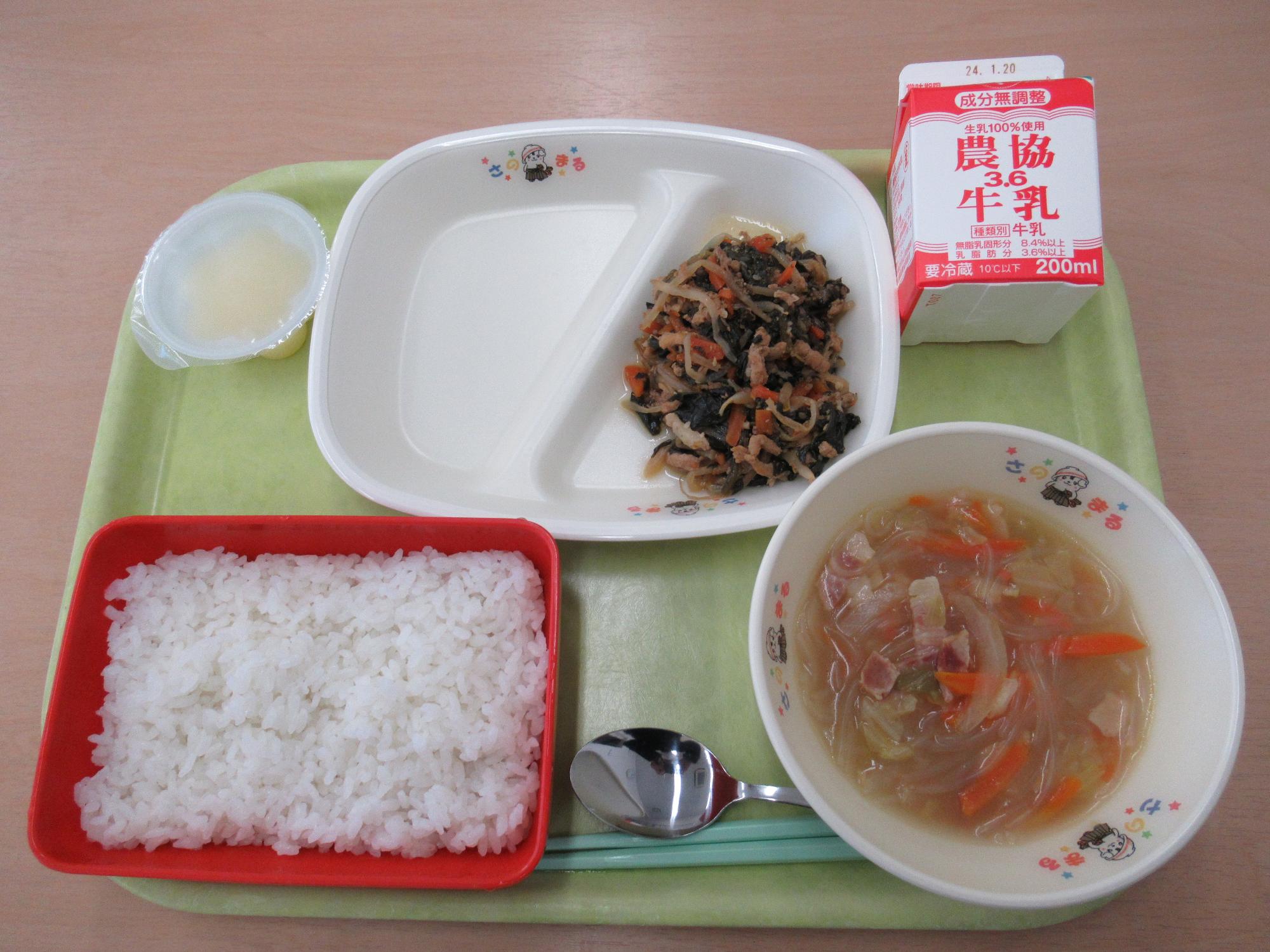 令和6年1月9日南部学校給食センター給食写真