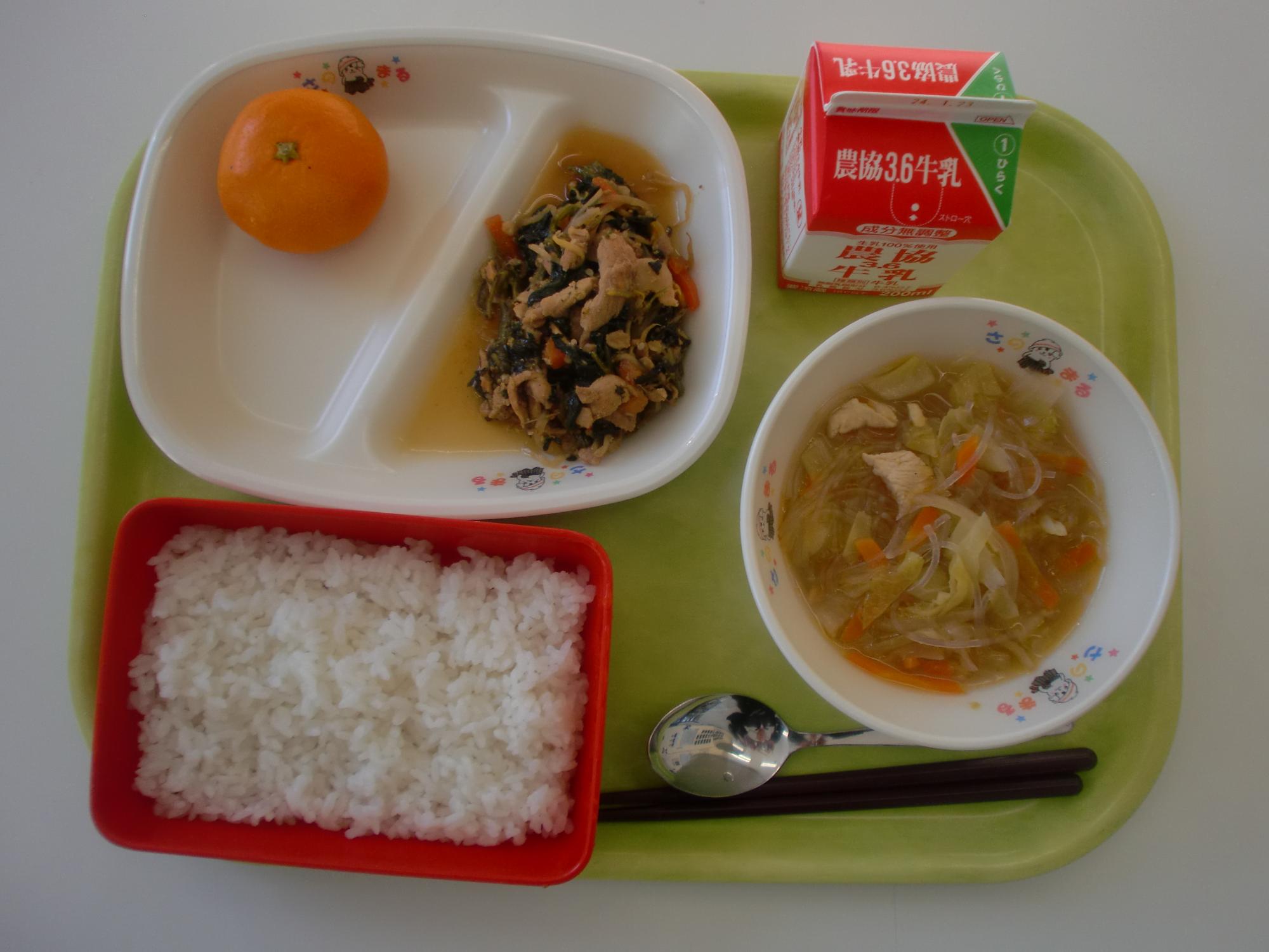 令和6年1月12日北部学校給食センター給食写真