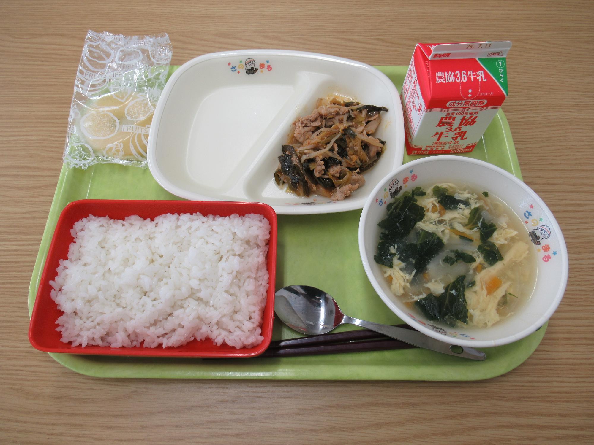令和8年7月2日南部学校給食センター給食写真