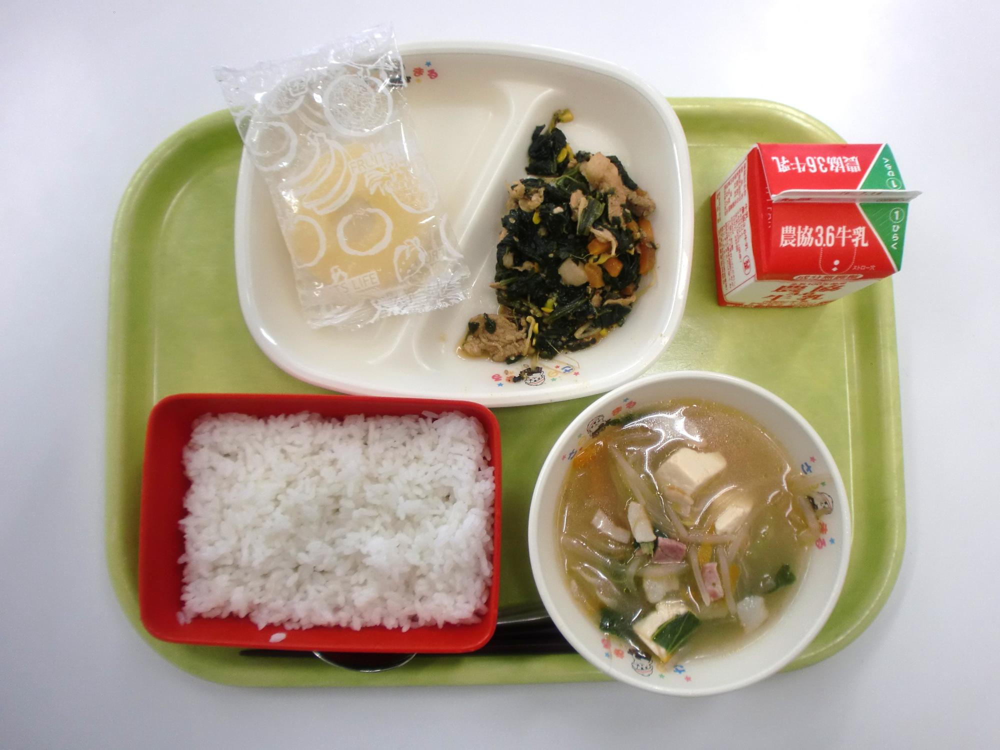 令和8年7月3日北部学校給食センター給食写真