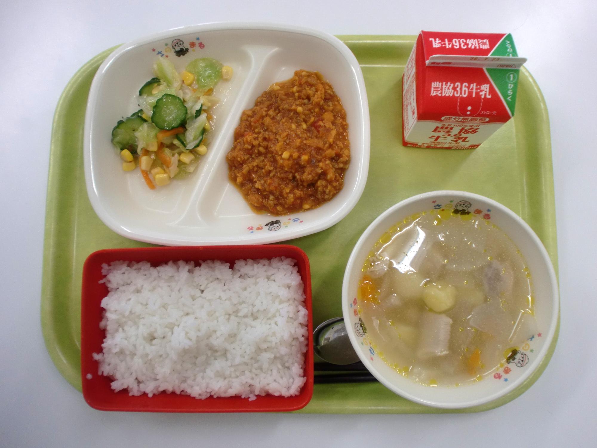 令和8年7月13日北部学校給食センター給食写真