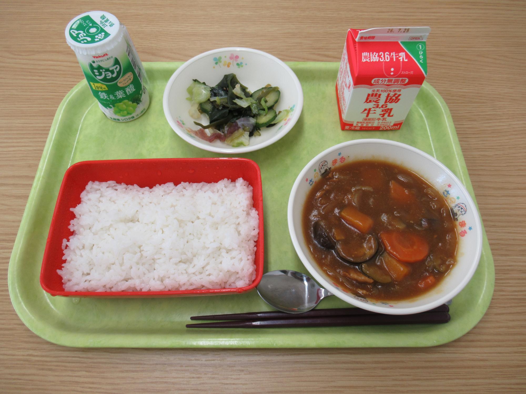令和8年7月147日南部学校給食センター給食写真