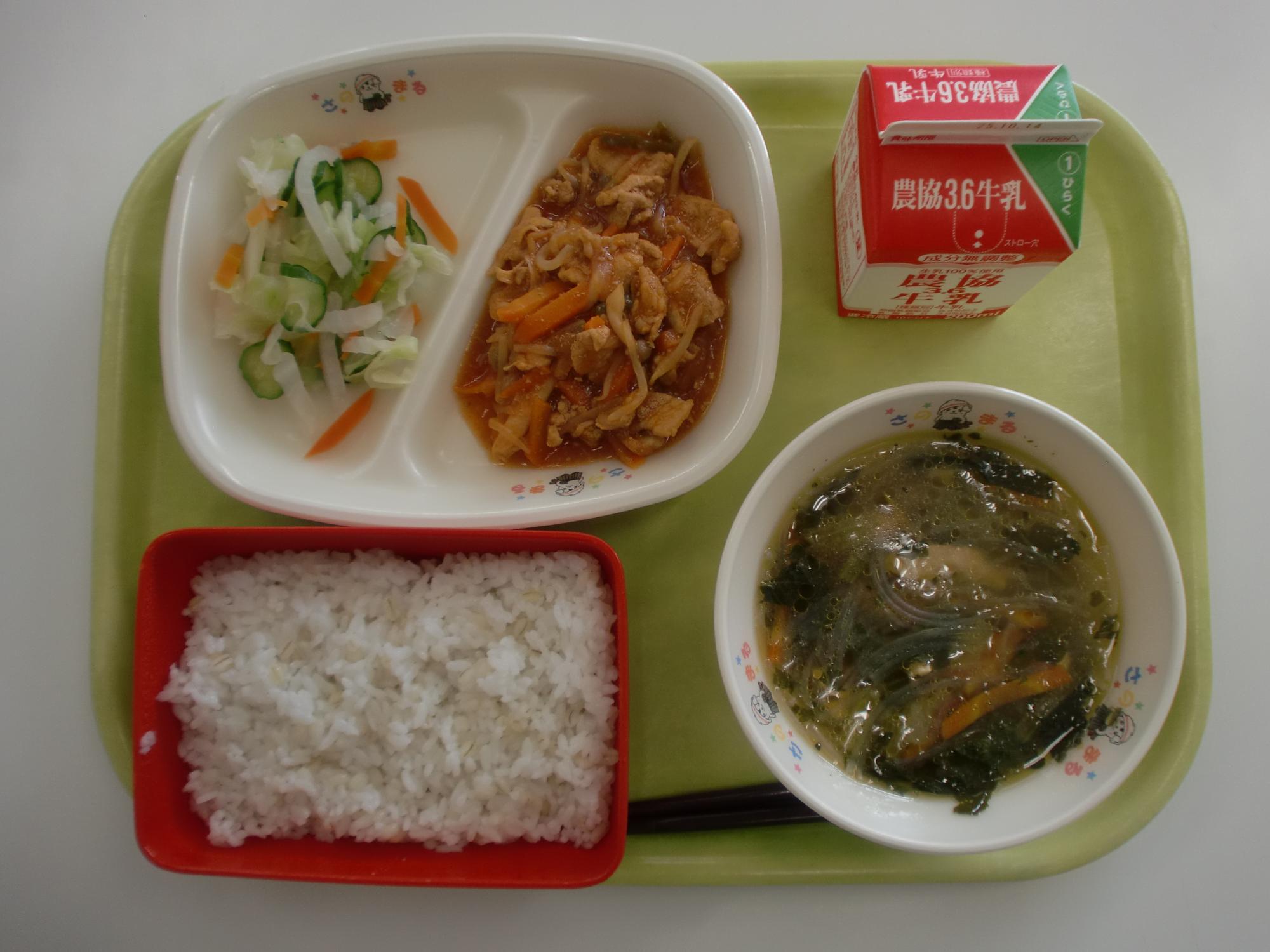 令和7年10月3日北部学校給食センター給食写真