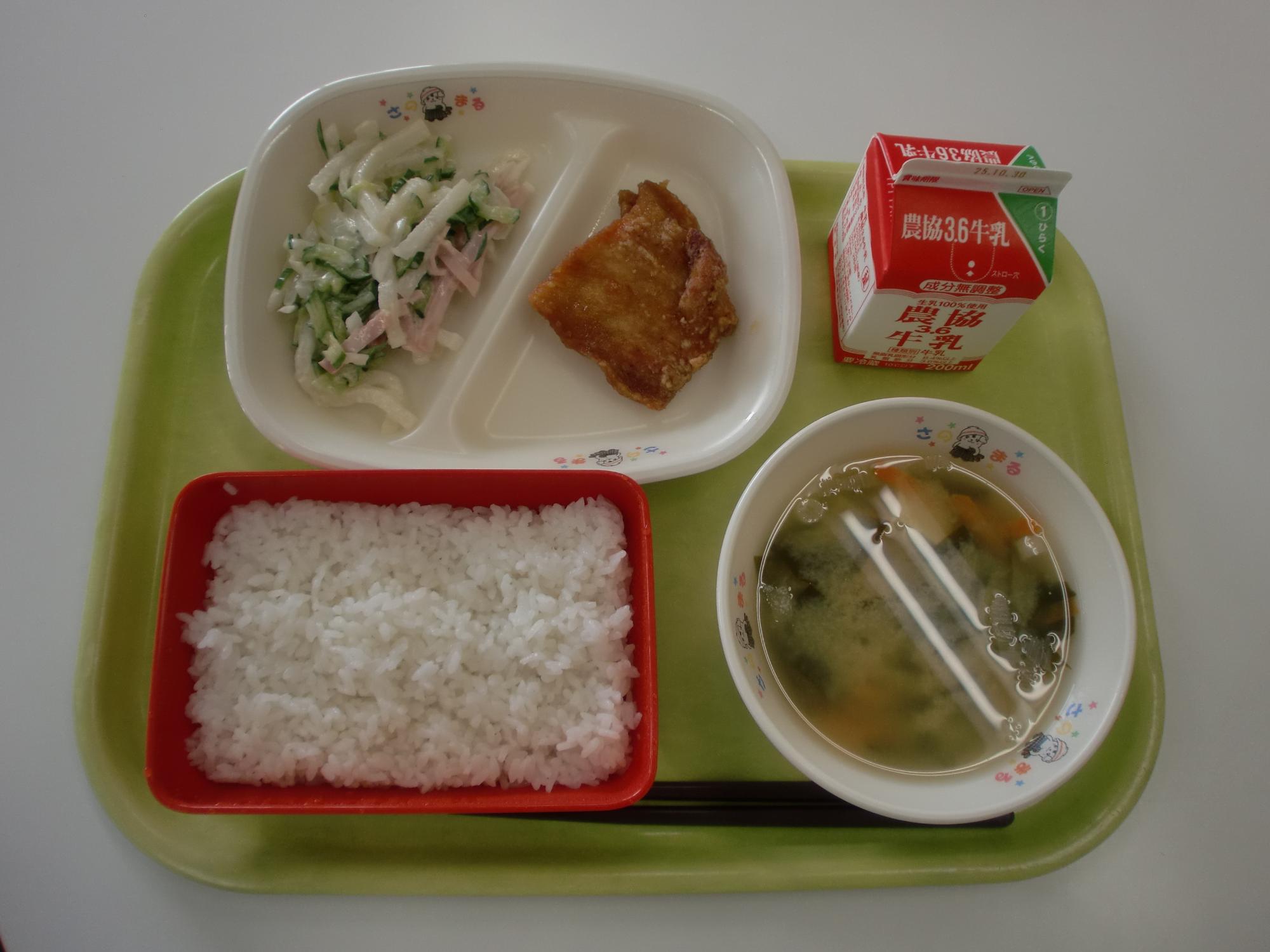 令和7年10月20日北部学校給食センター給食写真