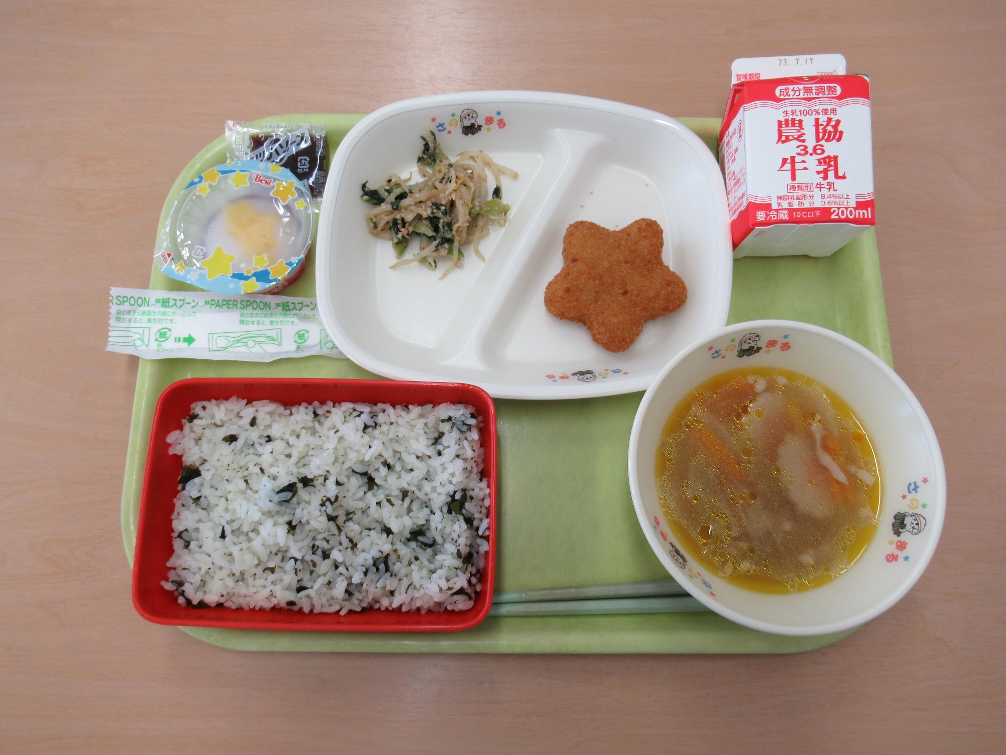 令和5年7月6日南部学校給食センター給食写真