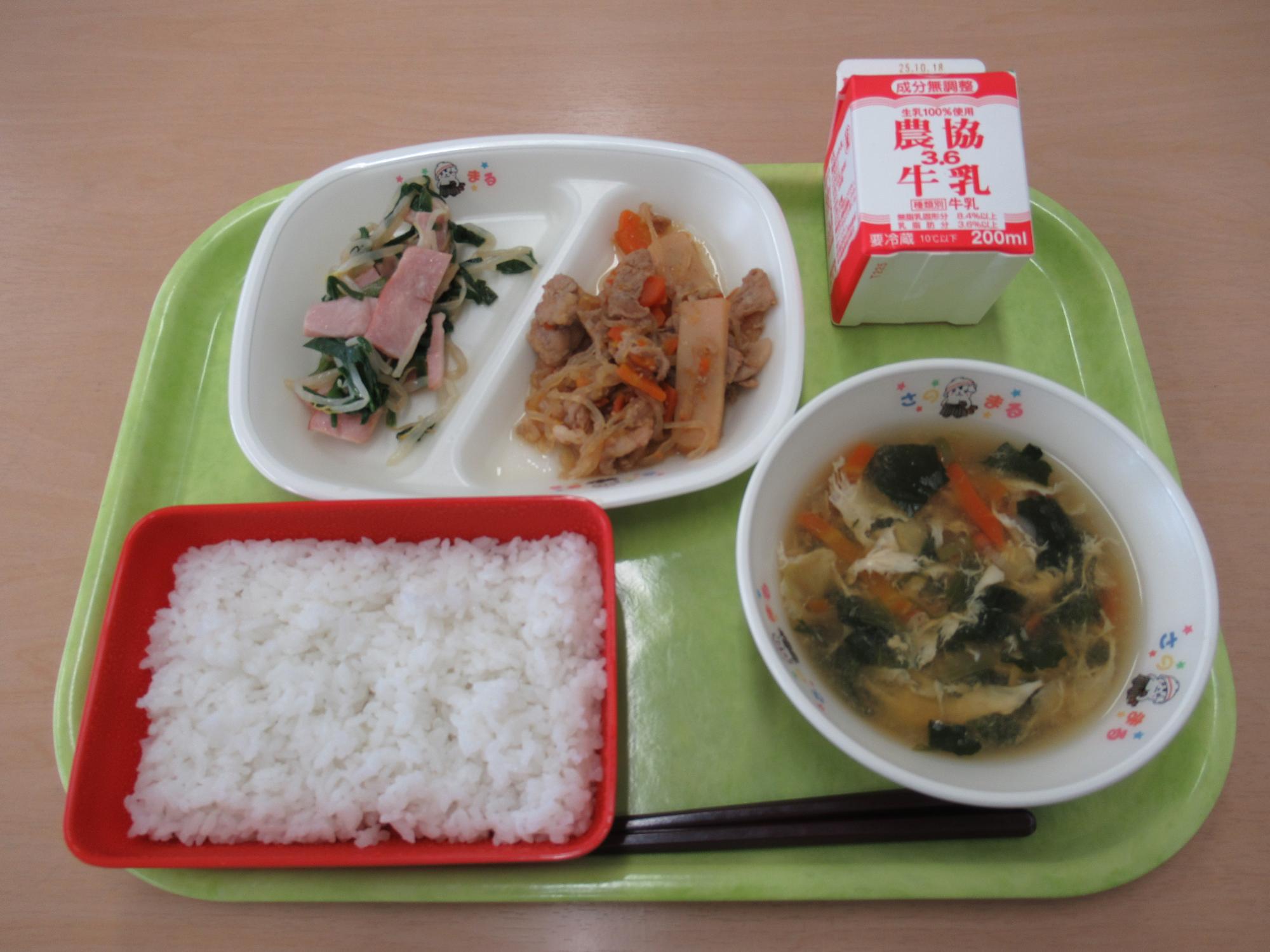 令和7年10月7日南部学校給食センター給食写真
