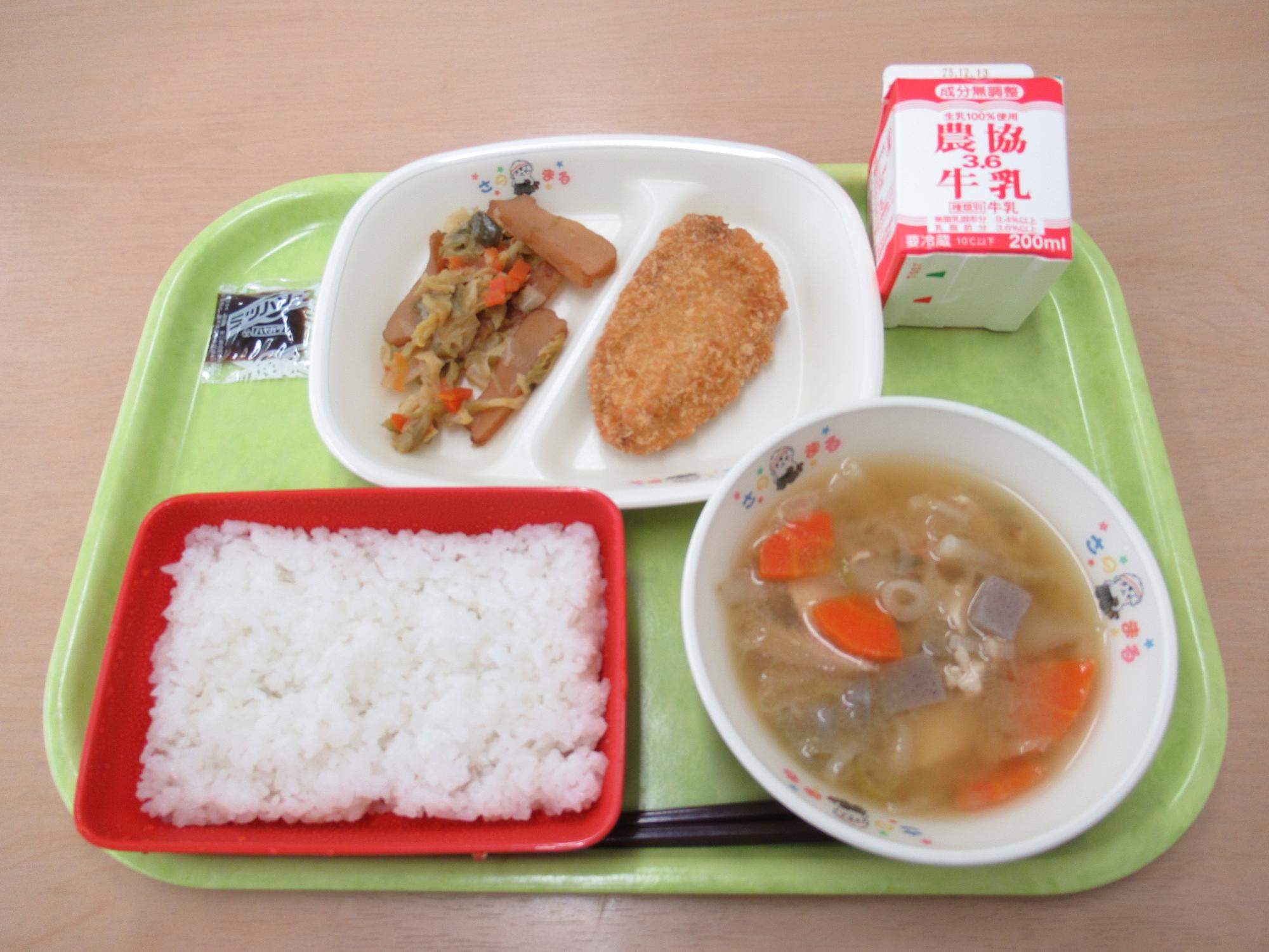 令和7年12月2日南部学校給食センター給食写真