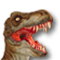 ティラノサウルスの復元模型の頭部の写真