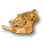 ニホンムカシジカの上顎と下顎の骨の化石