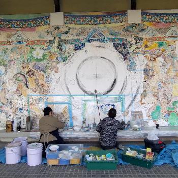 フレスコ画公開制作2025