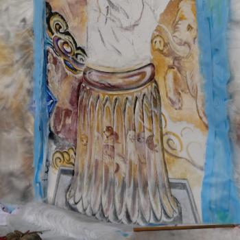 フレスコ画公開制作2025犬