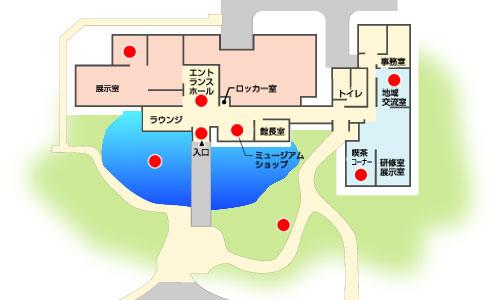 吉澤記念美術館地図（下記にて各場所の紹介）