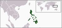 フィリピンの位置を示した地図